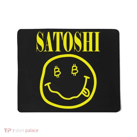 Satoshi Yellow Smiley Face Mousepad in the selected color