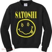 Satoshi Yellow Smiley Face Kids Sweatshirt thumb 0