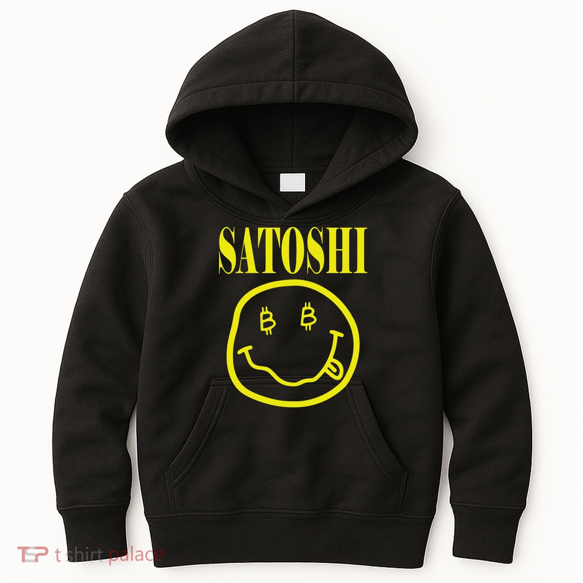 Satoshi Yellow Smiley Face Kids Hoodie