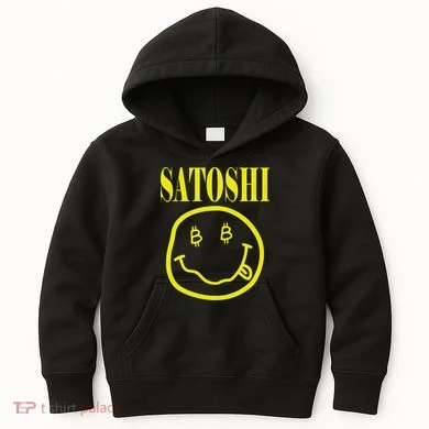 Satoshi Yellow Smiley Face Kids Hoodie