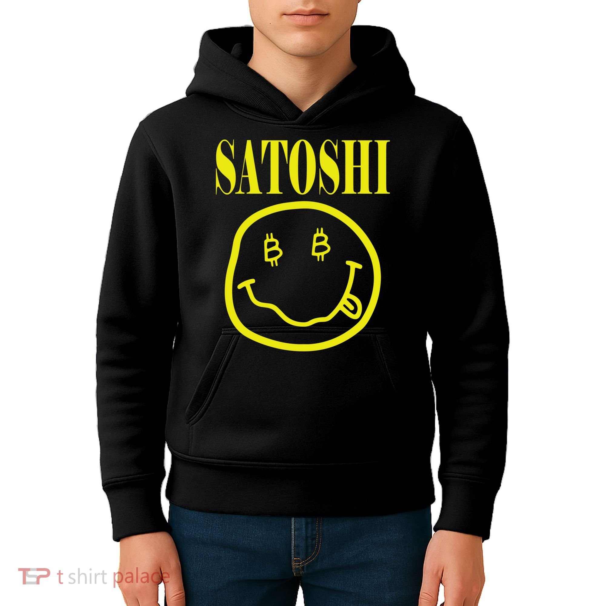 Satoshi Yellow Smiley Face Kids Hoodie