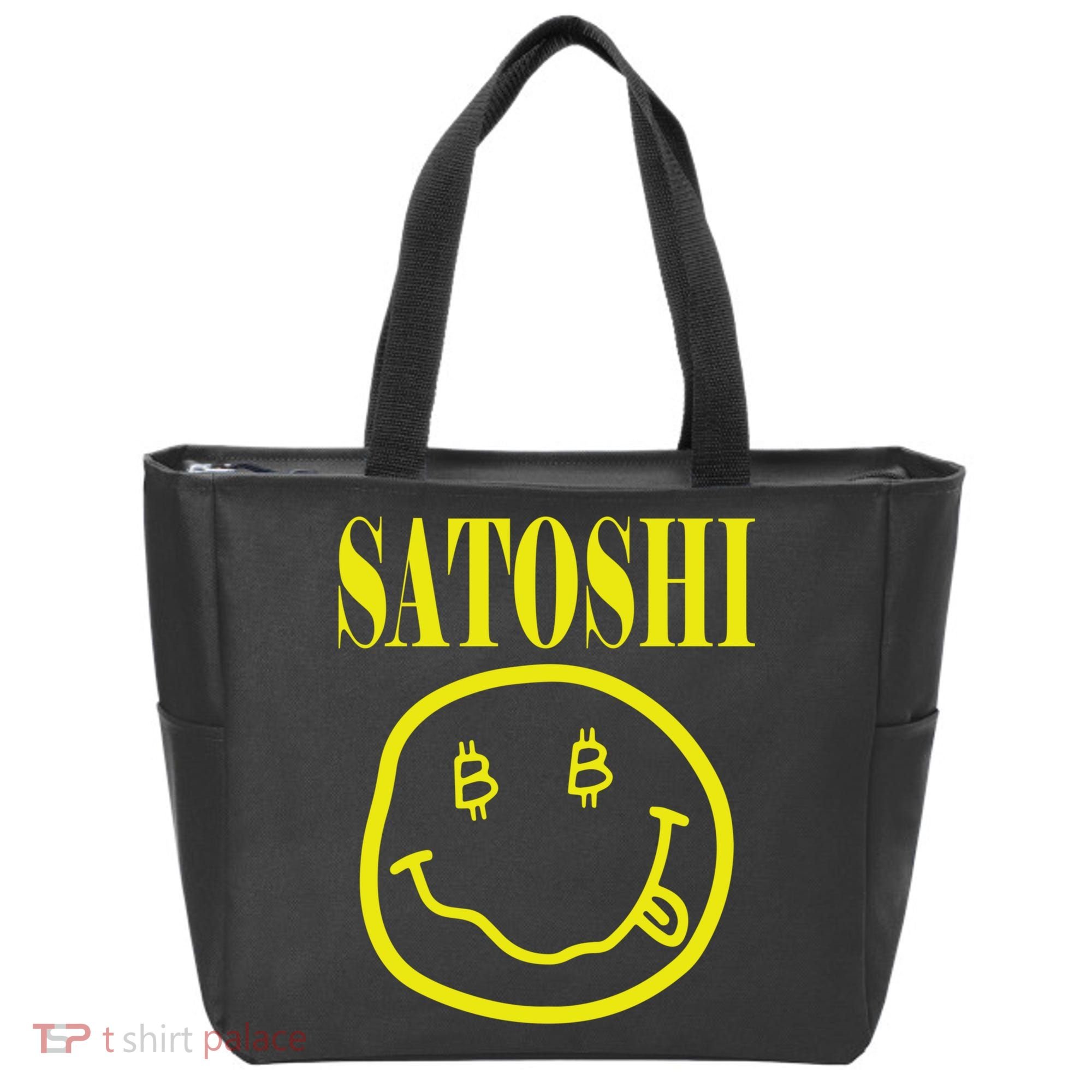 Satoshi Yellow Smiley Face Bag