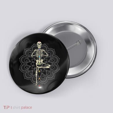 Skeleton Yoga Button