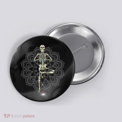 Skeleton Yoga Button
