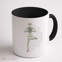 Skeleton Yoga Coffee Mug thumb 1
