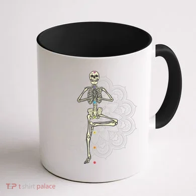Skeleton Yoga Coffee Mug back