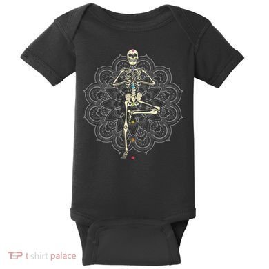 Skeleton Yoga Baby Bodysuit