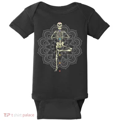 Skeleton Yoga Baby Bodysuit