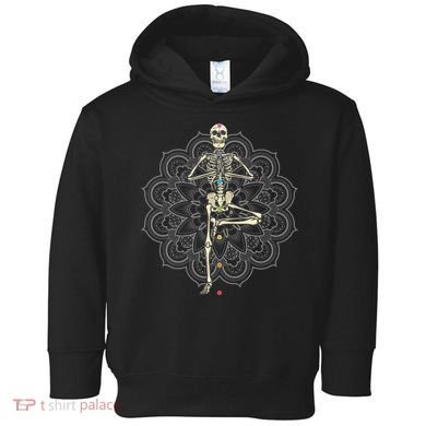 Skeleton Yoga Toddler Hoodie