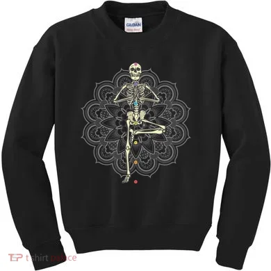 Skeleton Yoga Kids Sweatshirt