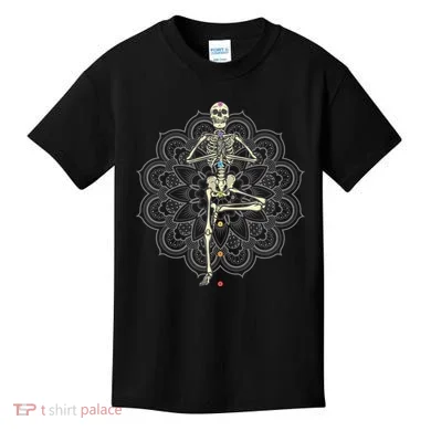 Skeleton Yoga Kids T-Shirt