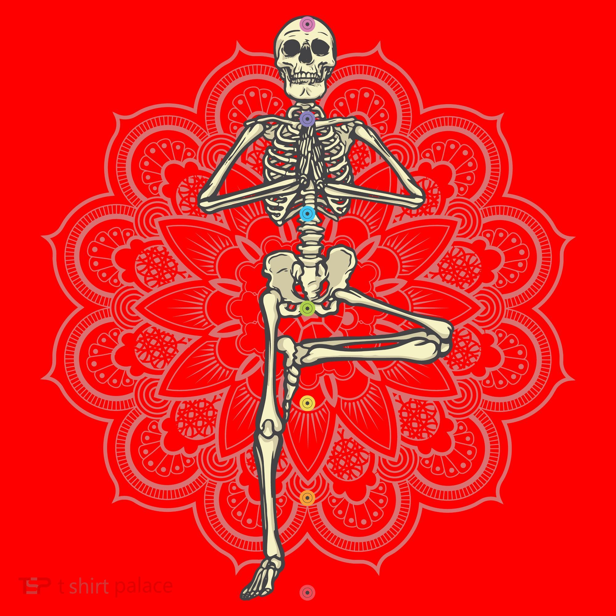 Skeleton Yoga Santa Hat