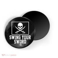 Swing Your Sword Pirate Skull And Swords Magnet thumb 0