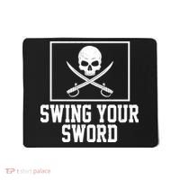 Swing Your Sword Pirate Skull And Swords Mousepad thumb 0