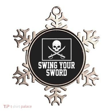 Swing Your Sword Pirate Skull And Swords Ornament