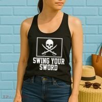 Swing Your Sword Pirate Skull And Swords Women's Tank Top thumb 2