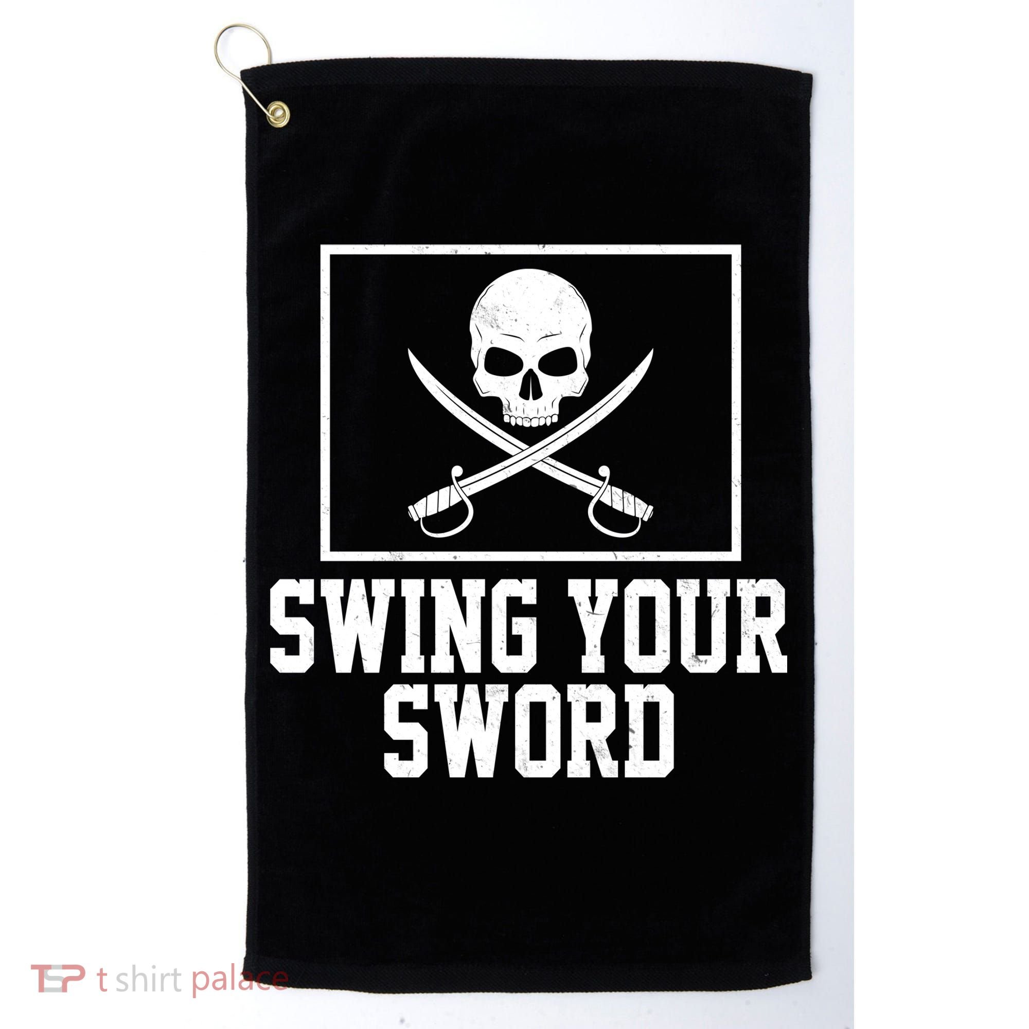Swing Your Sword Pirate Skull And Swords Golf Towel