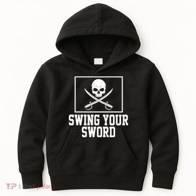 Swing Your Sword Pirate Skull And Swords Kids Hoodie