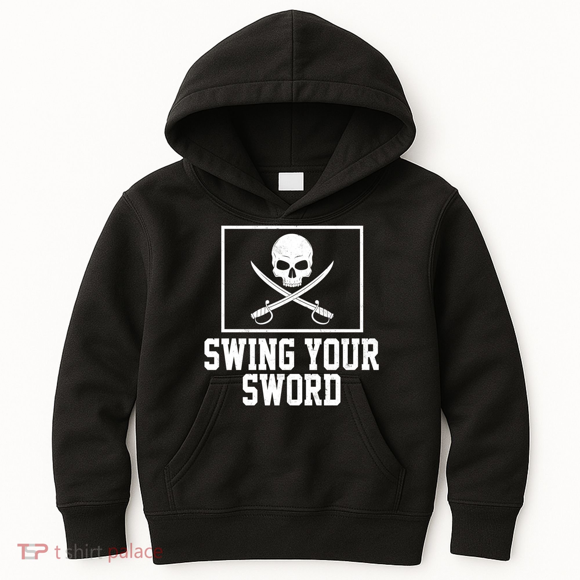 Swing Your Sword Pirate Skull And Swords Kids Hoodie