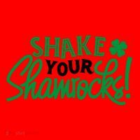 Shake Your Shamrocks Funny St Patricks Day Santa Hat thumb 1