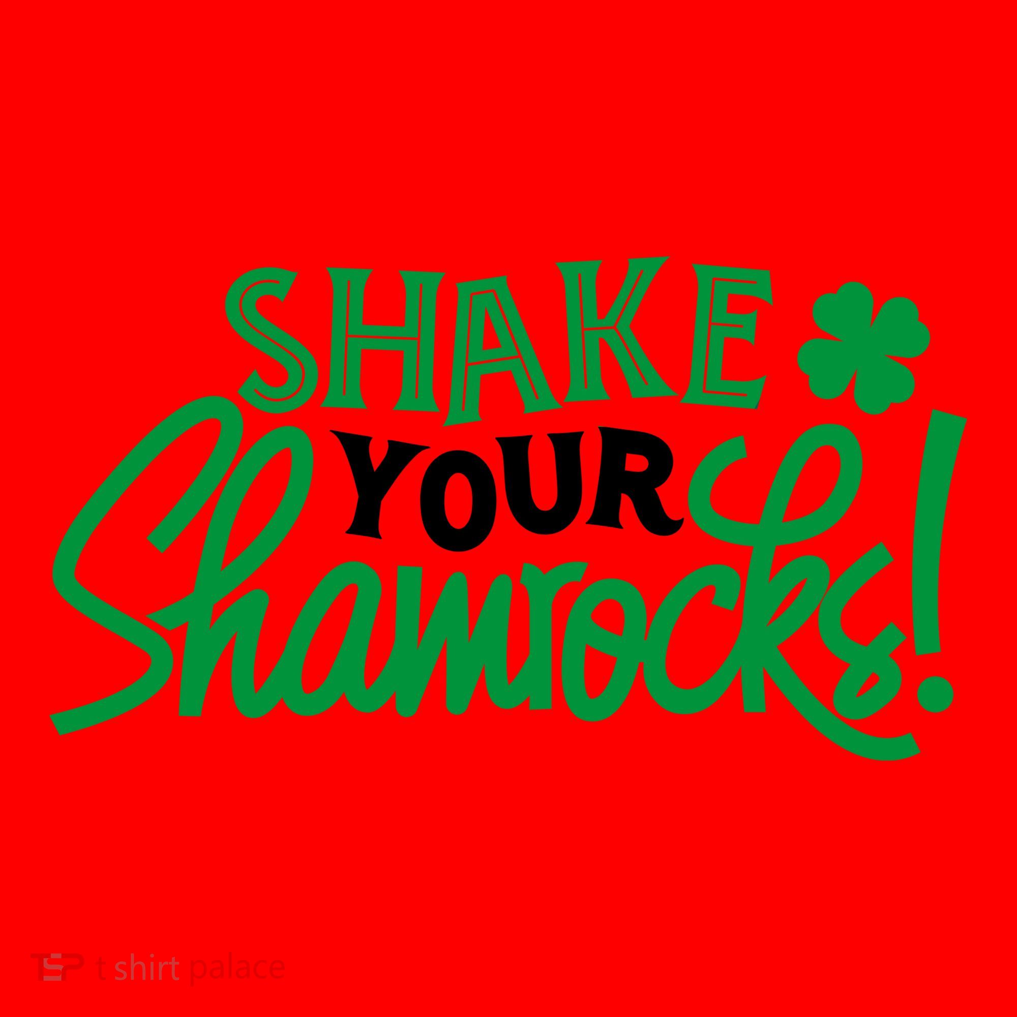 Shake Your Shamrocks Funny St Patricks Day Santa Hat