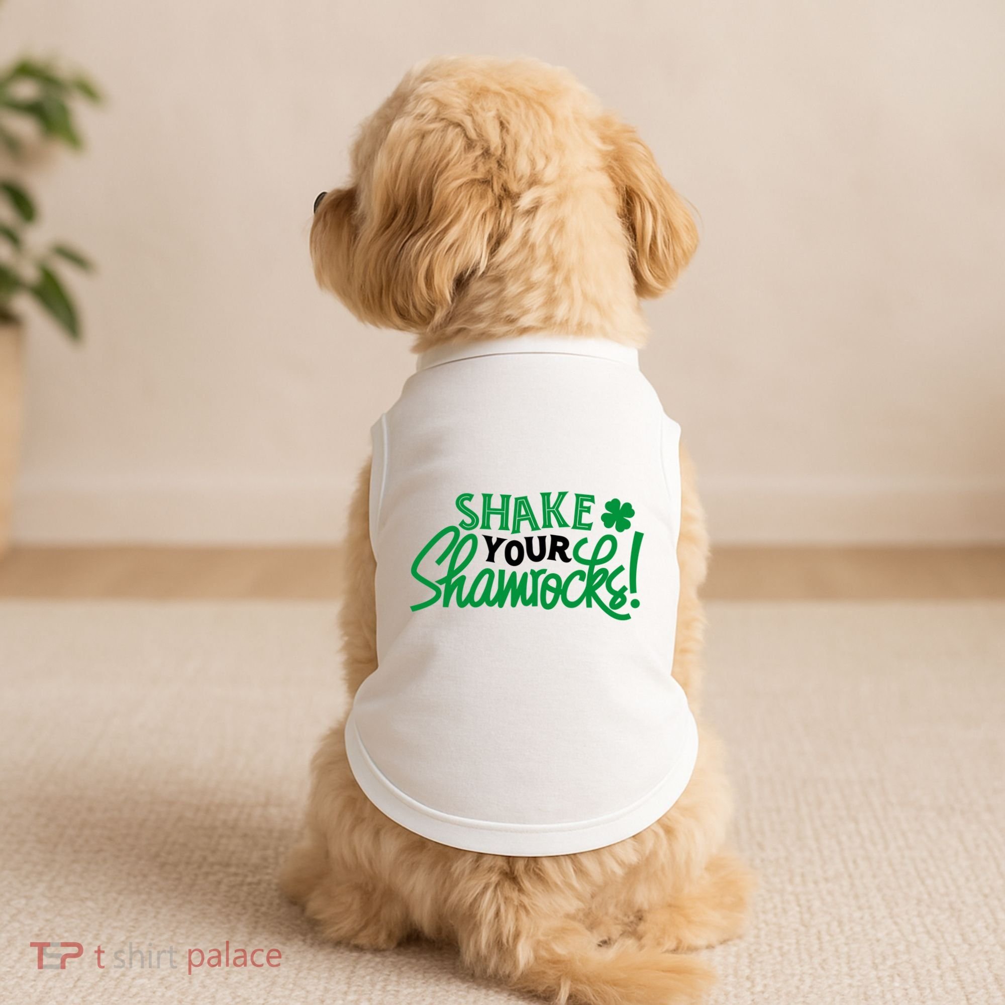 Shake Your Shamrocks Funny St Patricks Day Doggie Tank