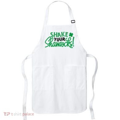 Shake Your Shamrocks Funny St Patricks Day Apron