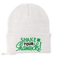 Shake Your Shamrocks Funny St Patricks Day Beanie thumb 0