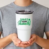Shake Your Shamrocks Funny St Patricks Day Tumbler thumb 2
