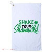 Shake Your Shamrocks Funny St Patricks Day Golf Towel thumb 0
