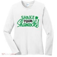 Shake Your Shamrocks Funny St Patricks Day Women's Long Sleeve Shirt thumb 0