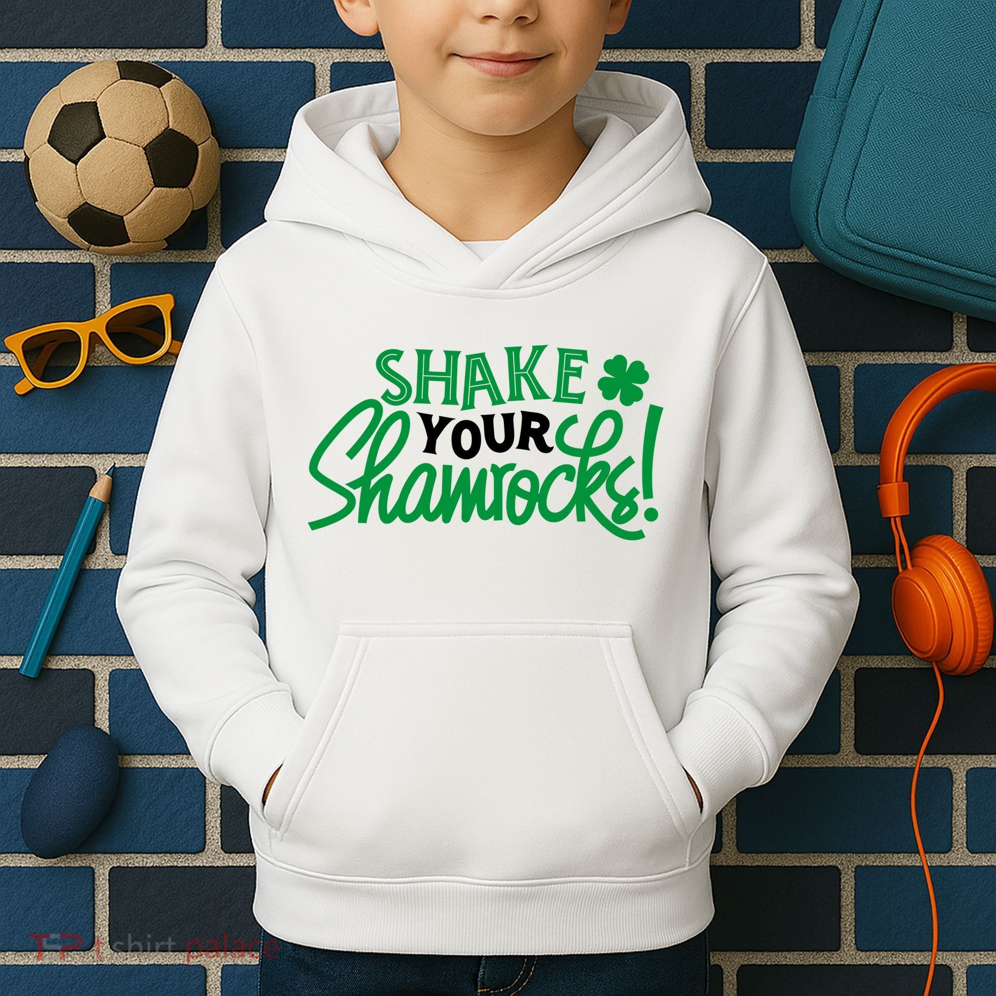 Shake Your Shamrocks Funny St Patricks Day Kids Hoodie