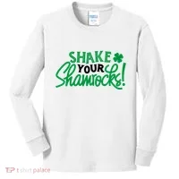Shake Your Shamrocks Funny St Patricks Day Kids Long Sleeve Shirt thumb 0