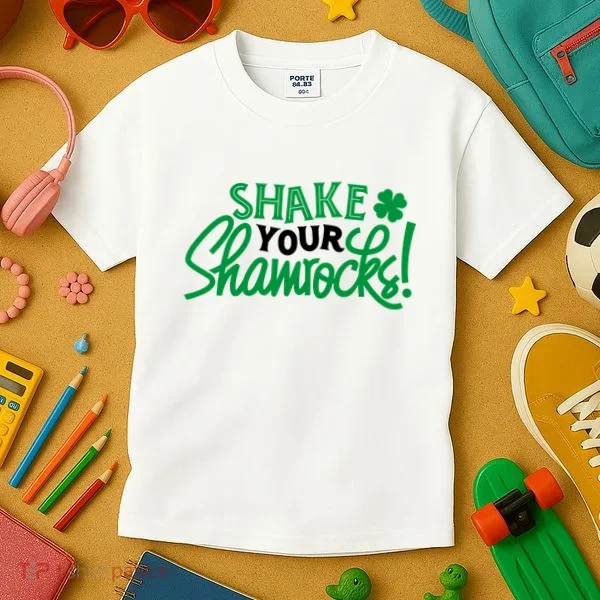 Shake Your Shamrocks Funny St Patricks Day Kids T-Shirt
