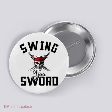 Swing Your Sword Hall State RIP Mike Coach Rest In Peace Button