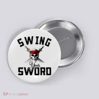 Swing Your Sword Hall State RIP Mike Coach Rest In Peace Button thumb 0