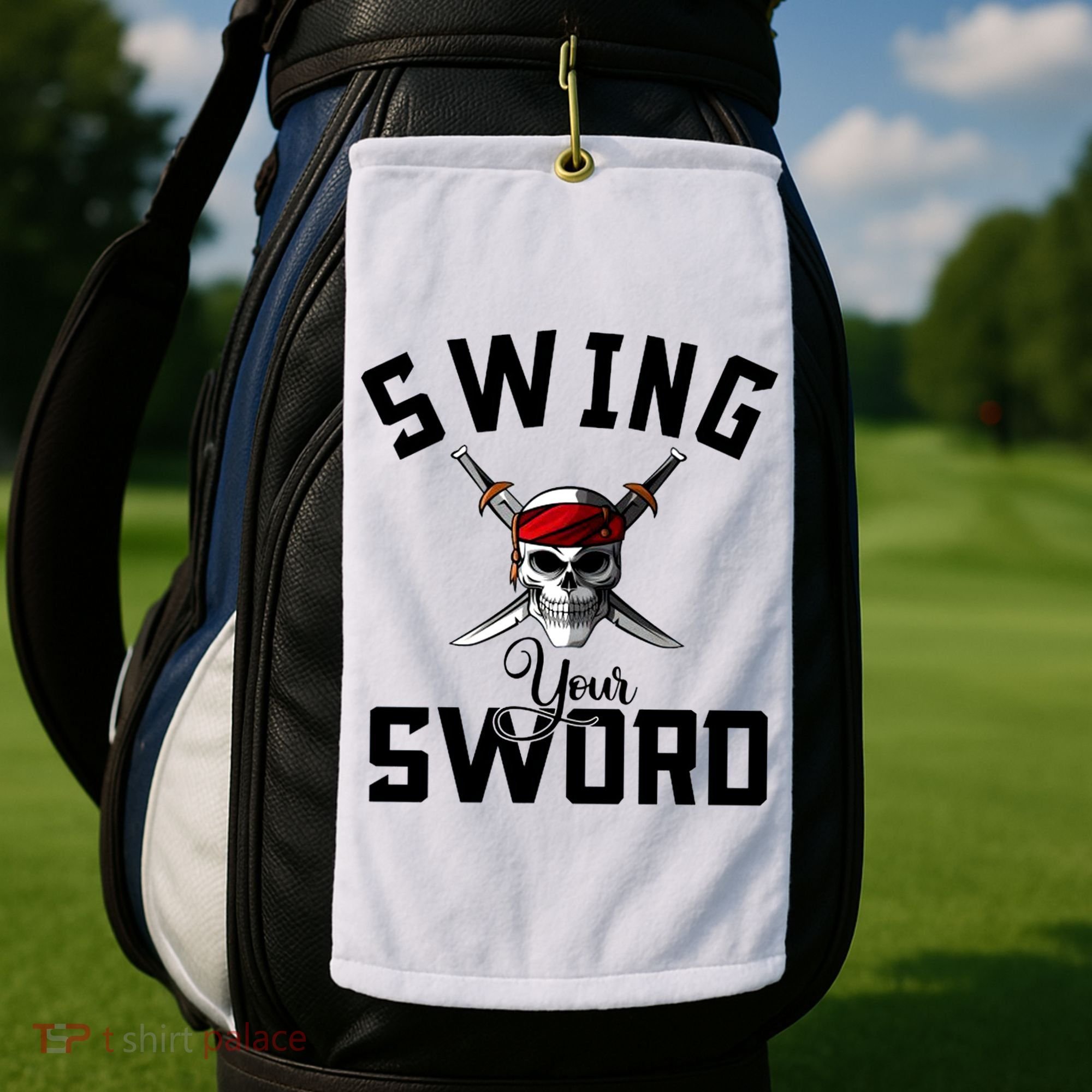 Swing Your Sword Hall State RIP Mike Coach Rest In Peace Golf Towel