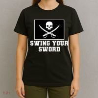 Swing Your Sword Skull Crossbones Mississippi T-Shirt thumb 4