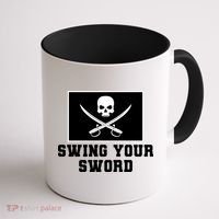 Swing Your Sword Skull Crossbones Mississippi Coffee Mug thumb 1