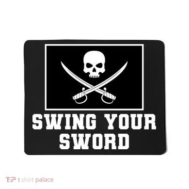 Swing Your Sword Skull Crossbones Mississippi Mousepad