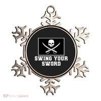 Swing Your Sword Skull Crossbones Mississippi Ornament thumb 0