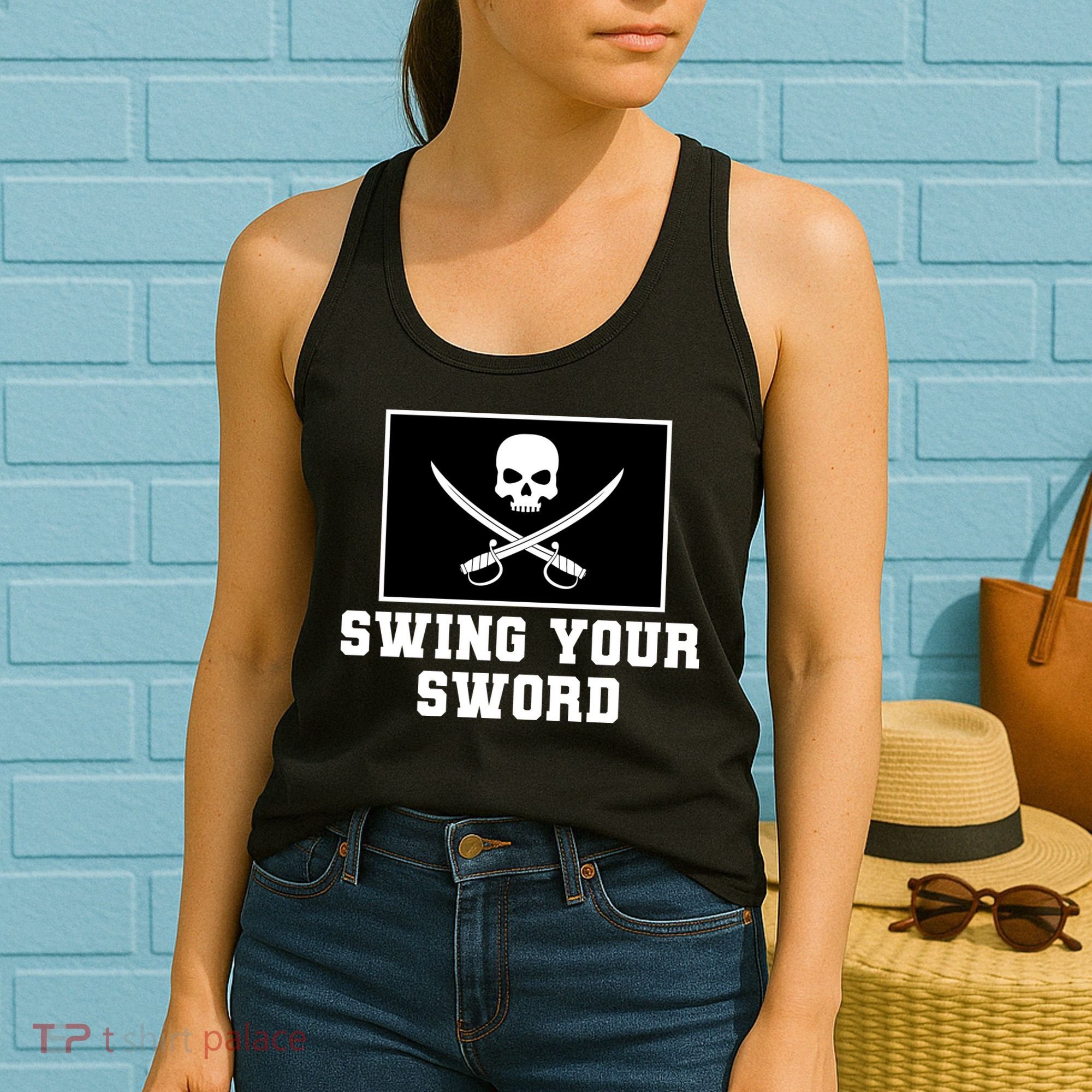Swing Your Sword Skull Crossbones Mississippi Women's Tank Top