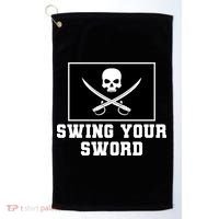 Swing Your Sword Skull Crossbones Mississippi Golf Towel thumb 0