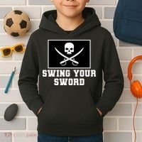 Swing Your Sword Skull Crossbones Mississippi Kids Hoodie thumb 2