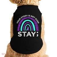 Stay Your Story Is Not Over Suicide Prevention Awareness Doggie Tank thumb 0
