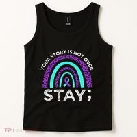 Stay Your Story Is Not Over Suicide Prevention Awareness Tank Top thumb 2