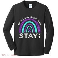 Stay Your Story Is Not Over Suicide Prevention Awareness Kids Long Sleeve Shirt thumb 0