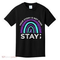 Stay Your Story Is Not Over Suicide Prevention Awareness Kids T-Shirt thumb 0