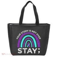Stay Your Story Is Not Over Suicide Prevention Awareness Tote Bag thumb 0