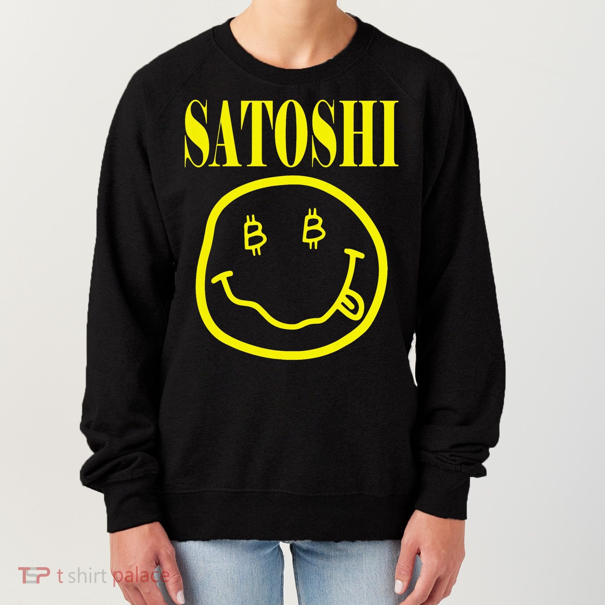 Satoshi Yellow Smile Face Women's Sweatshirt